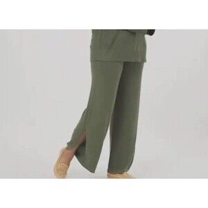 Zuda Womens EccoVero Cozy Knit Sweater Pants XL Wide Leg Pull-on